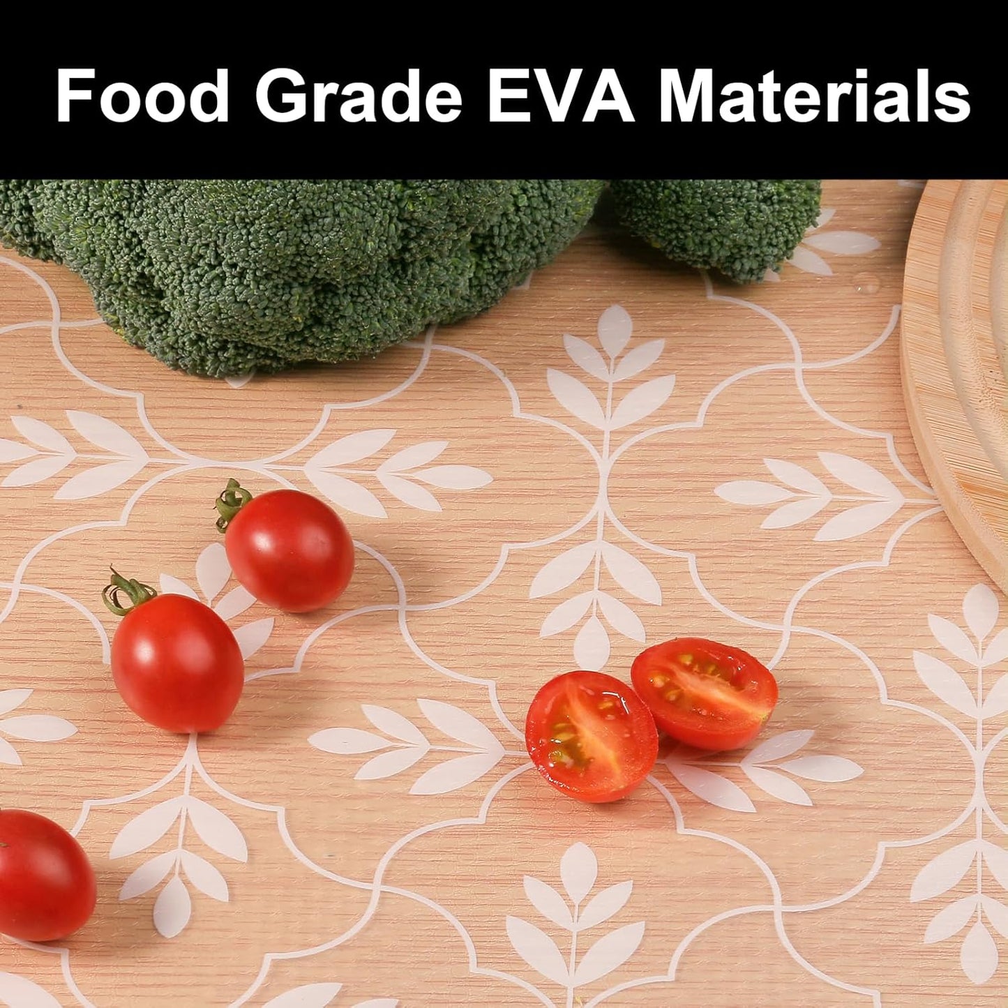 Cooyes Shelf Liners for Kitchen Cabinets Waterproof & Oil-Proof Kitchen Cupboard Mats Non-Slip Drawer Mats EVA Material Non Adhesive Fridge Liner for Shelves, 23.6" W x 236" L