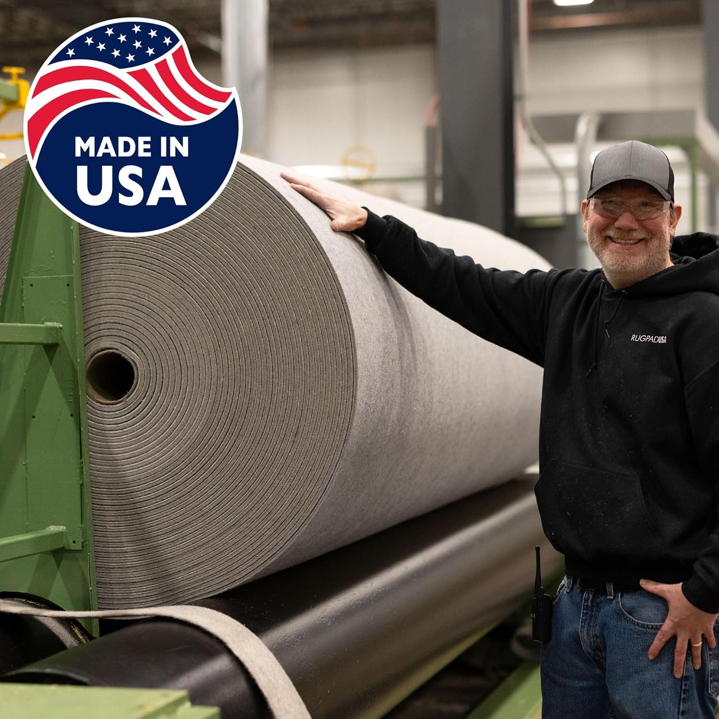 RUGPADUSA - Eco-Plush - 12'x15' - 3/8" Thick - 100% Felt - Extra Cushioned Rug Pad - Available in 3 Thicknesses, Many Custom Sizes