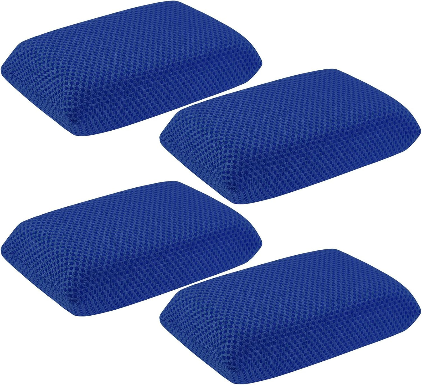 4 PCS Bug Scrubber Sponge Car, Bug Remover Wash Sponge，Car Cleaning Sponge for Bugs, Tar, Grime - Paint-Safe, Reusable Wash Sponges Kit(Blue)