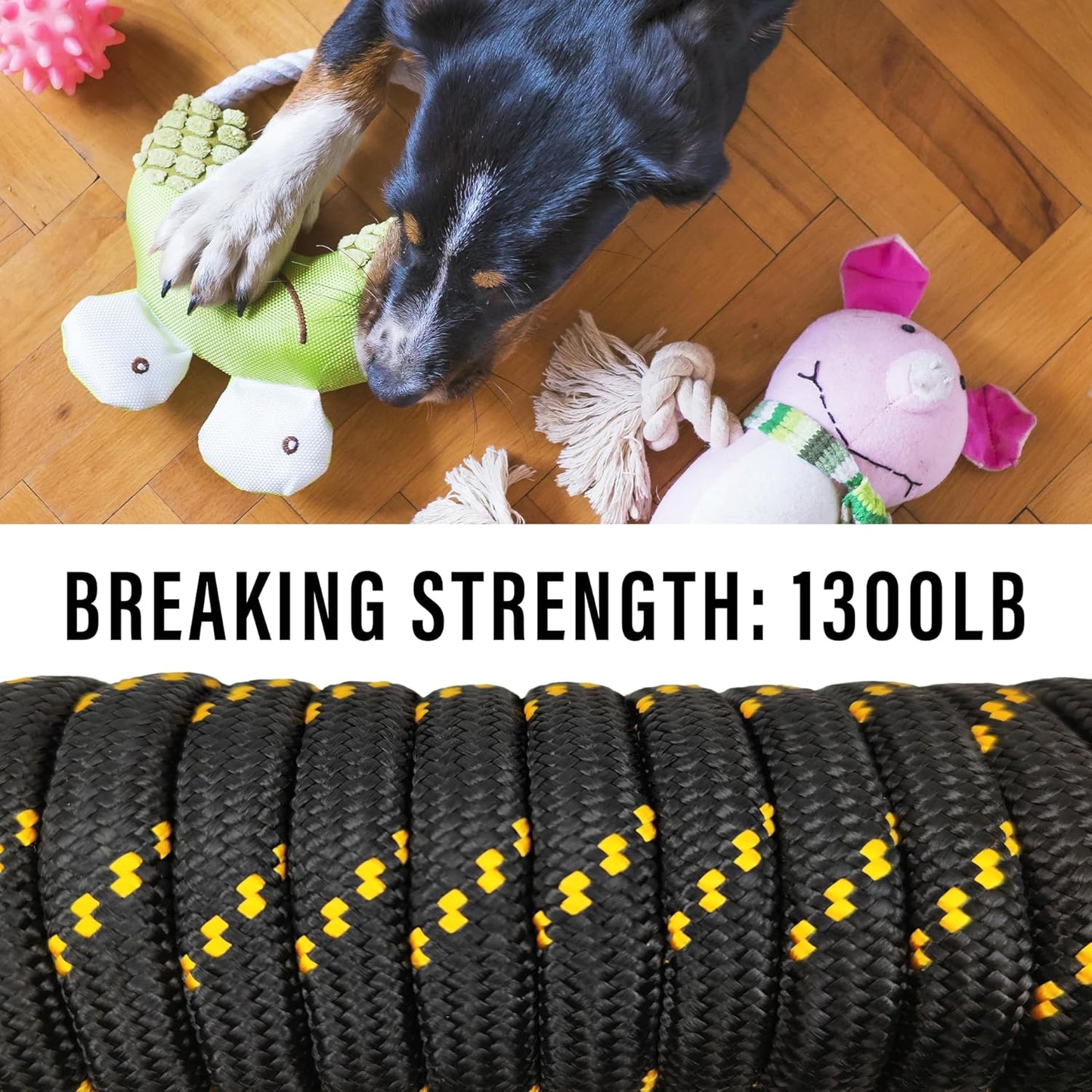 Diamond Braided Polypropylene Rope Nylon Rope Mix Thick Heavy Duty Ropes 1/2 inch 50ft High Strength Perfect for Clothesrope Camping Hiking and Other Outdoor Activities Black 50ft