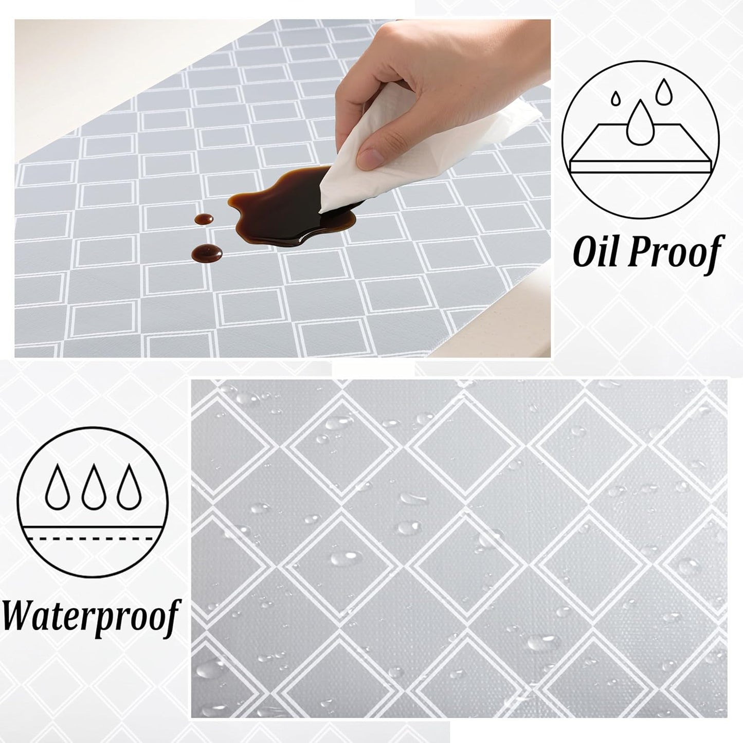 Kitchen Shelf Liner Non Slip 18 Inch X 20 FT Cabinet Liners for Shelves Waterproof Drawer Liners for Kitchen Cabinets Non Adhesive Cupboard Paper Liner for Bathroom Closet Fridge Dresser Pantry