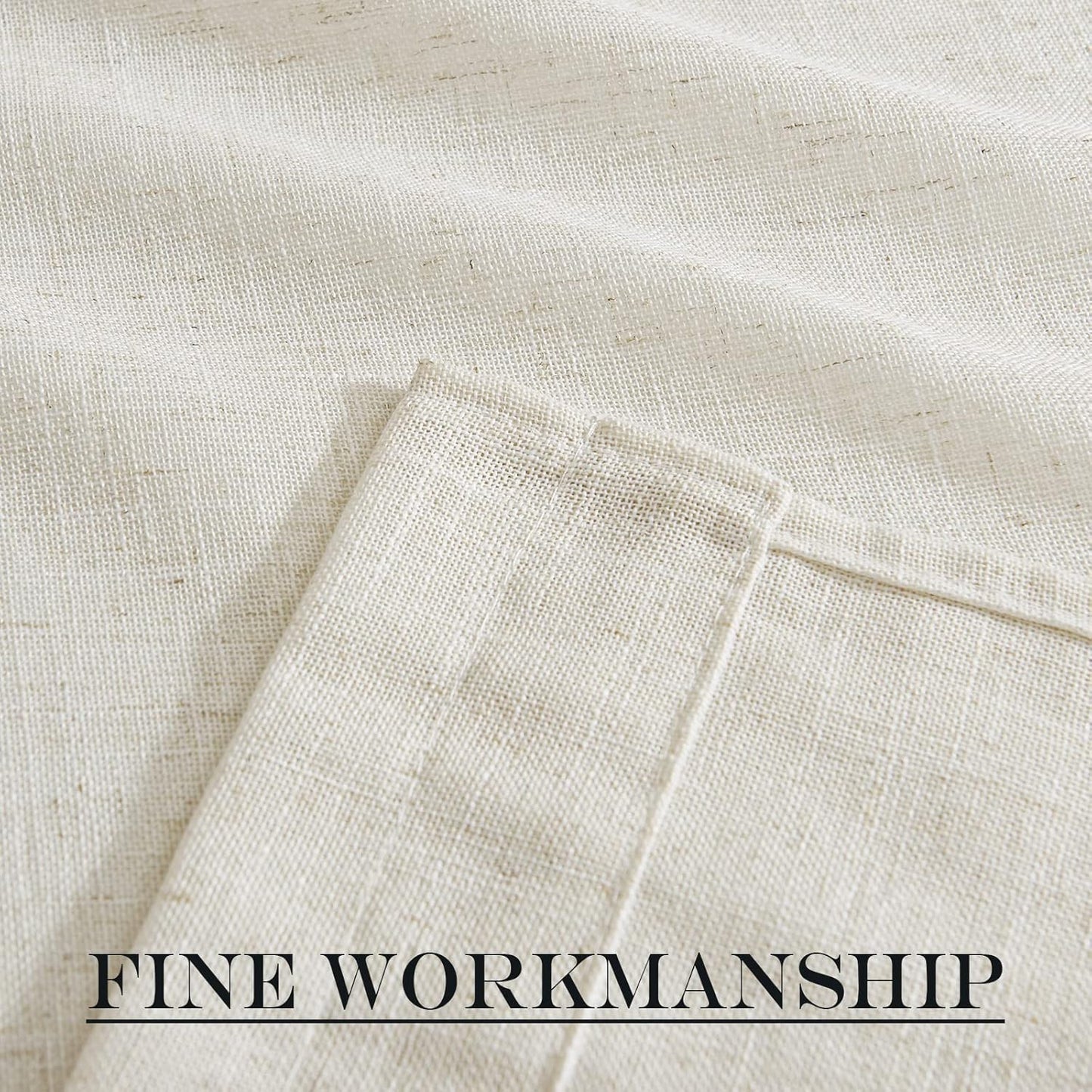 NICETOWN Flax Linen Burlap Door Curtains for Windows, Sheer French Door Cover 72 inch Length for Kitchen, Farmhouse Inusalted Curtain for Doorway/Sliding, 1 PC, 30 x 72 Inches