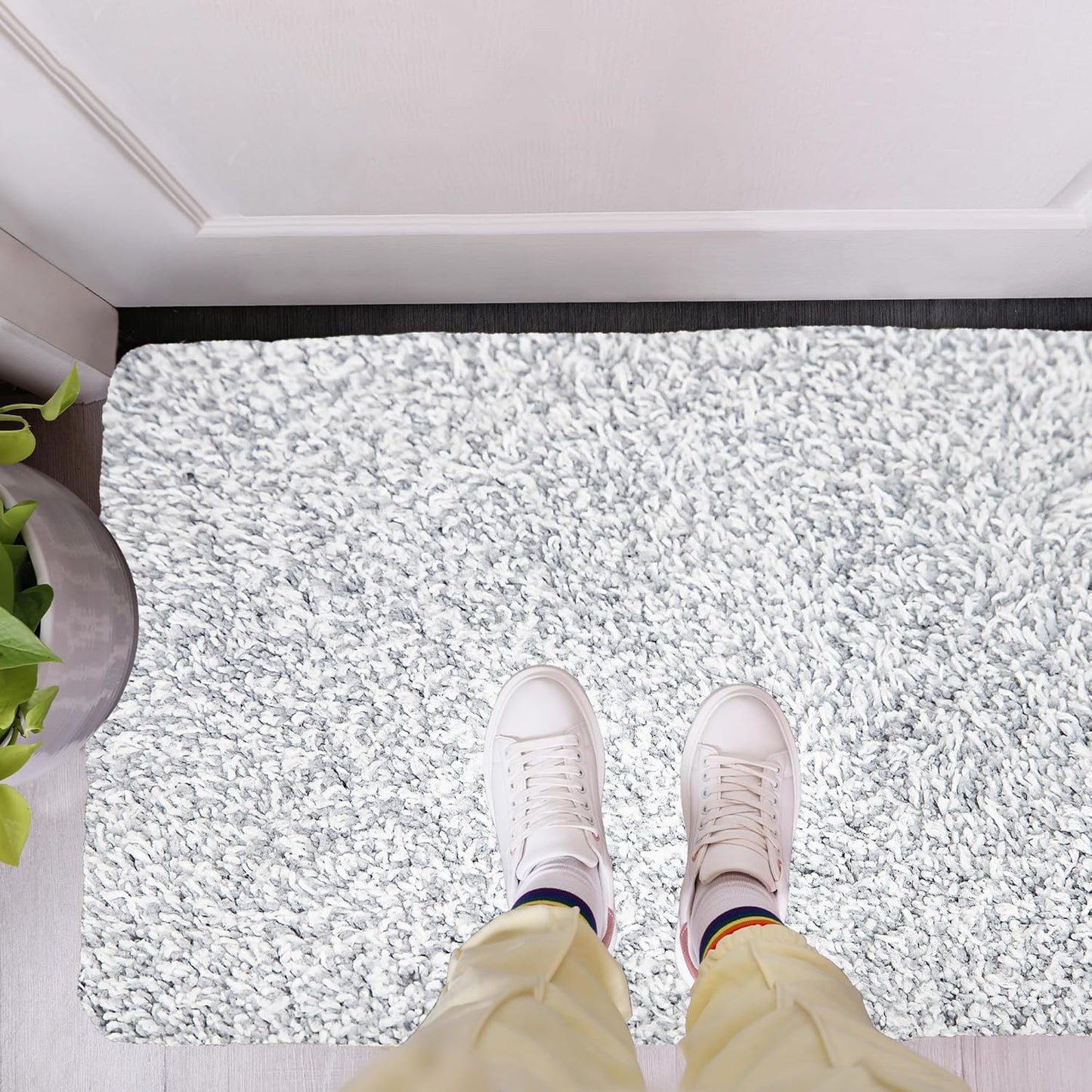 Premium Microfiber Indoor Door Mat – 36"x60" Washable Entry Mat, Non-Slip, Waterproof Backing, Super Absorbent, Low Profile Entryway Doormat for Indoor Entrance