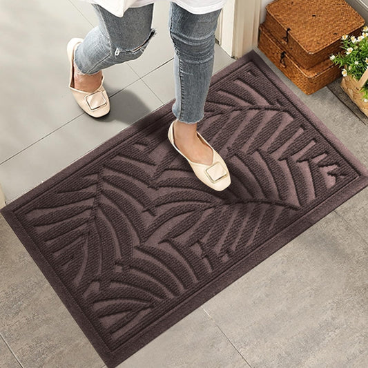 Front Door Mat, Absorbent Resist Dirt Welcome Door Mat Indoor Outdoor, Waterproof Doormat, Sturdy Non Slip Backing, Fade Resistant, Low Profile Entry Mat for Entryway, 47×32, Coffee