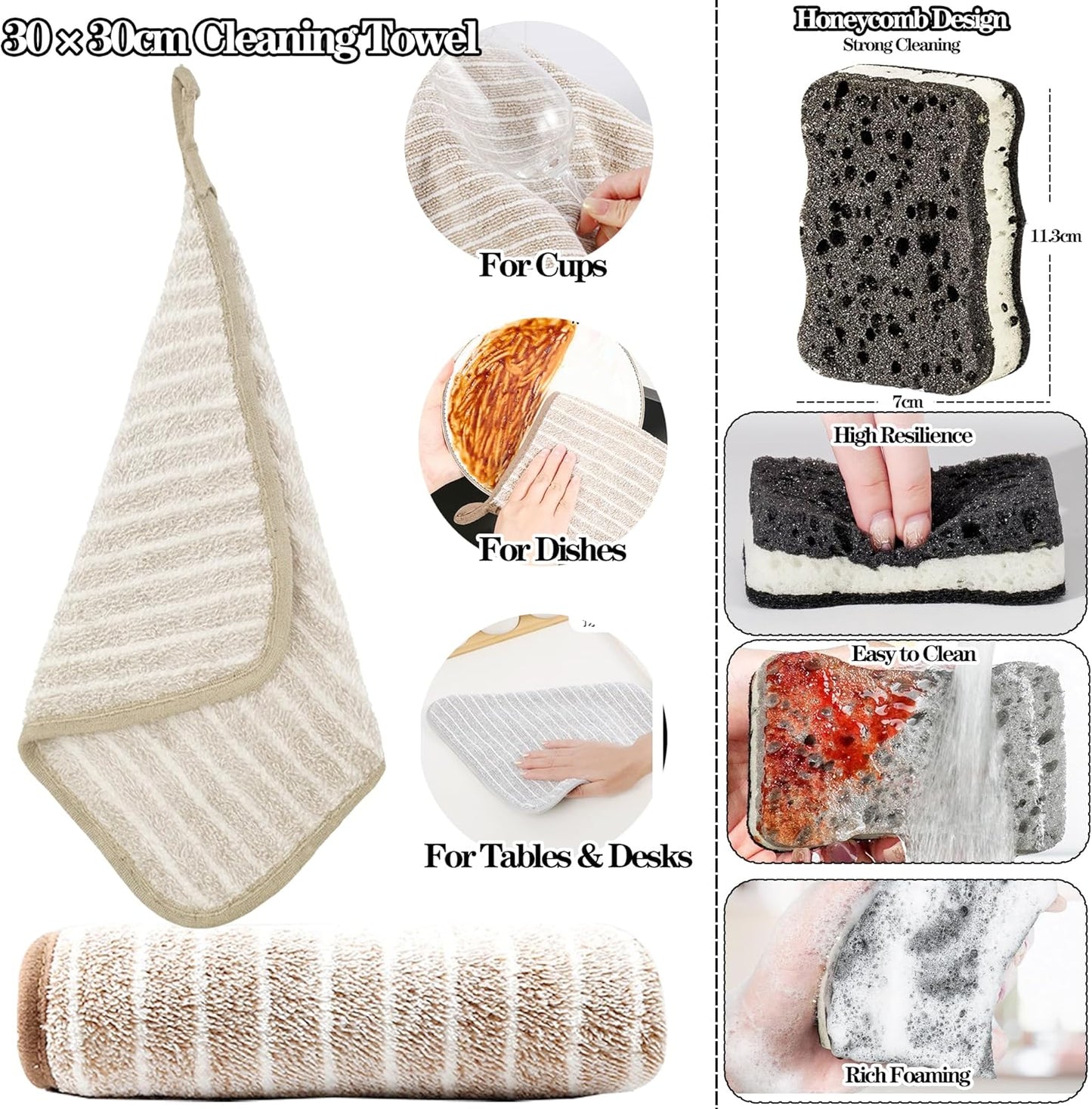 5pcsHand Broom Beech Wood Brush,Dust Brush,Duster for Counter,12inch Foxtail Bench Brush, Round Handle Handheld Brushes,5 Rows Soft Bristles for Bed,Shop Table,Woodworking Cleaning,Car,Sofa,Furniture