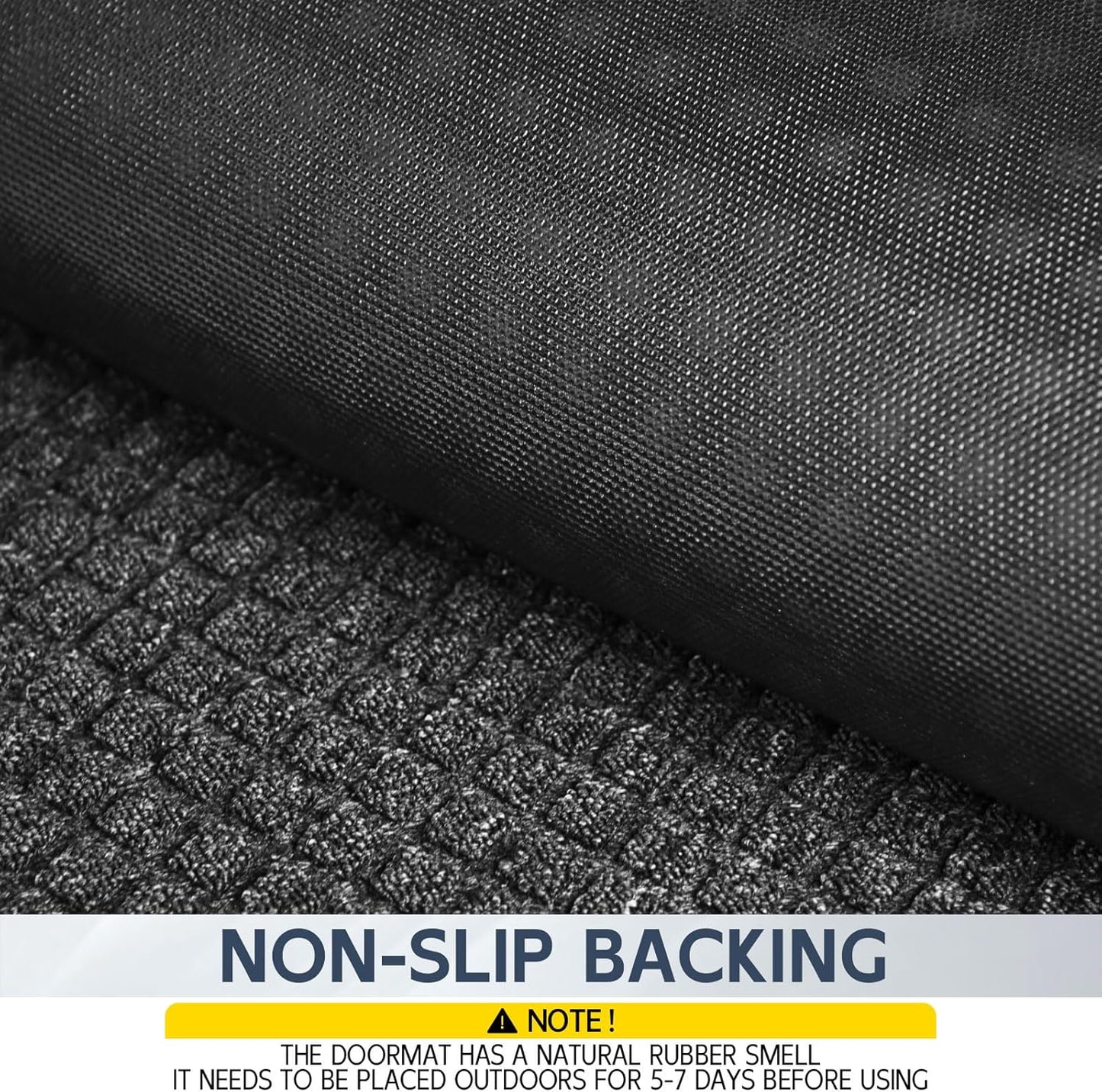 Indoor Outdoor Front Door Mats, 60" x 36" Rubber Backing Non Slip Durable Welcome Floor Mats for Patio, Garage Entrance, Stain and Fade Resistant Commercial Doormats for High Traffic