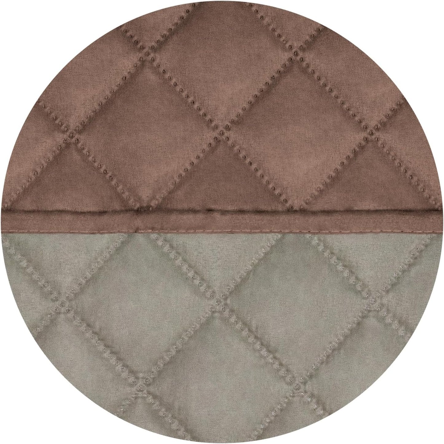 PureFit Reversible Quilted Sofa Cover, Water Resistant Slipcover Furniture Protector, Washable Couch Cover with Non Slip and Elastic Straps for Kids, Dogs, Pets (Oversized Loveseat, Brown/Beige)