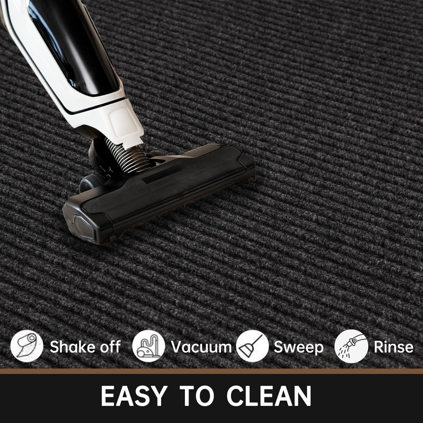 Front Door Mat, 72" x 48" Heavy Duty Indoor Outdoor Doormat, Non-Slip Welcome Mats for Entryway, Rubber Backing Low Profile Commercial Door Mats