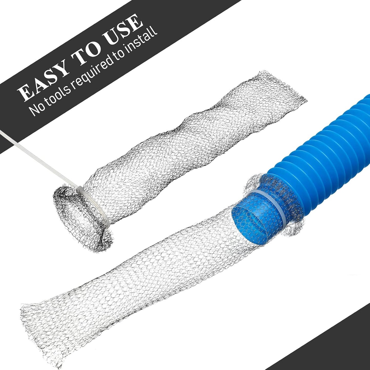 60 Pieces Washing Machine Lint Traps with 60 Cable Ties, Rust-Proof Stainless Steel Lint Traps Laundry Mesh Hose Filter Screen Catcher for Washing Machine Discharge Hoses