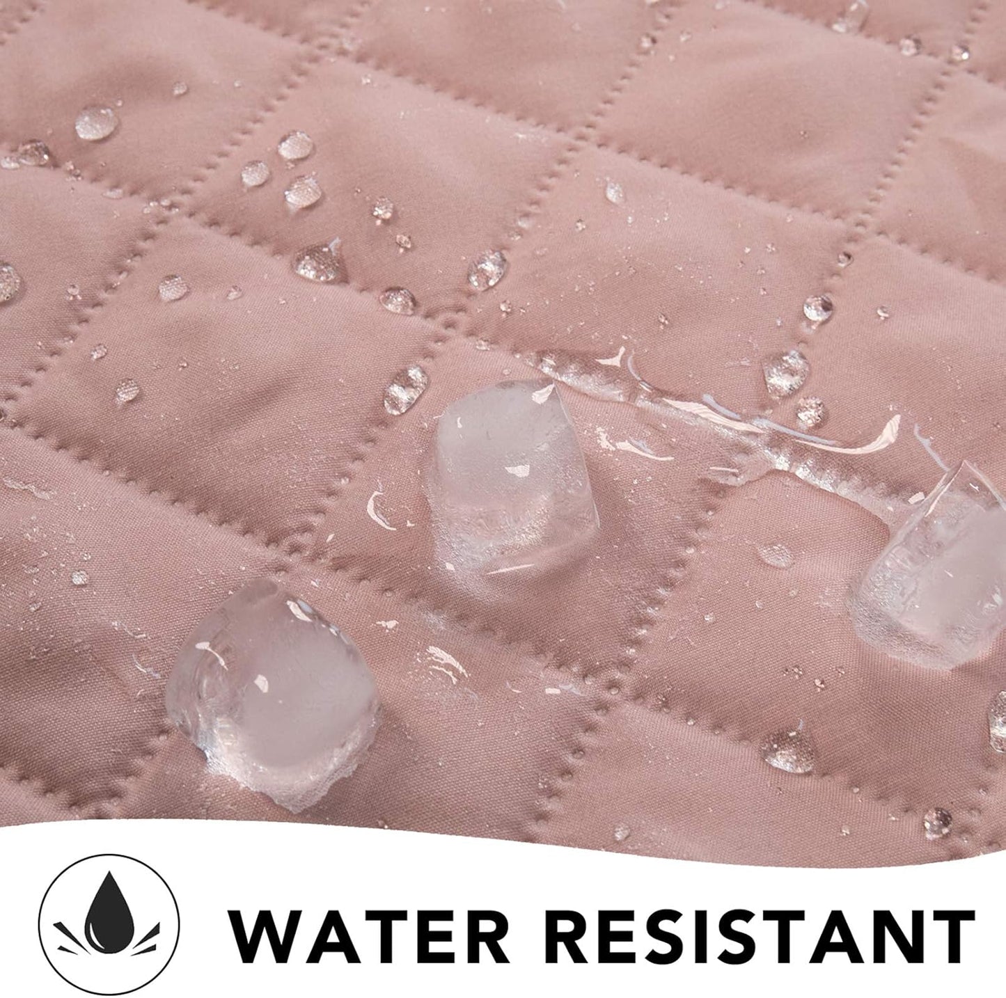 PureFit Reversible Quilted Sofa Cover, Water Resistant Slipcover Furniture Protector, Washable Couch Cover with Non Slip and Elastic Straps for Kids, Dogs, Pets (XX Large, Pink/Beige)