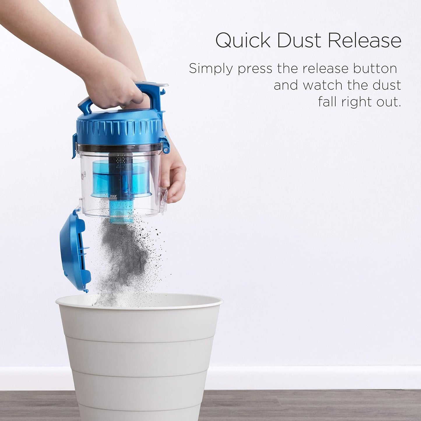 Eureka Bagless Canister Vacuum Cleaner, Lightweight Vac for Carpets and Hard Floors, w/Filter, Blue, Whirlwind NEN110B