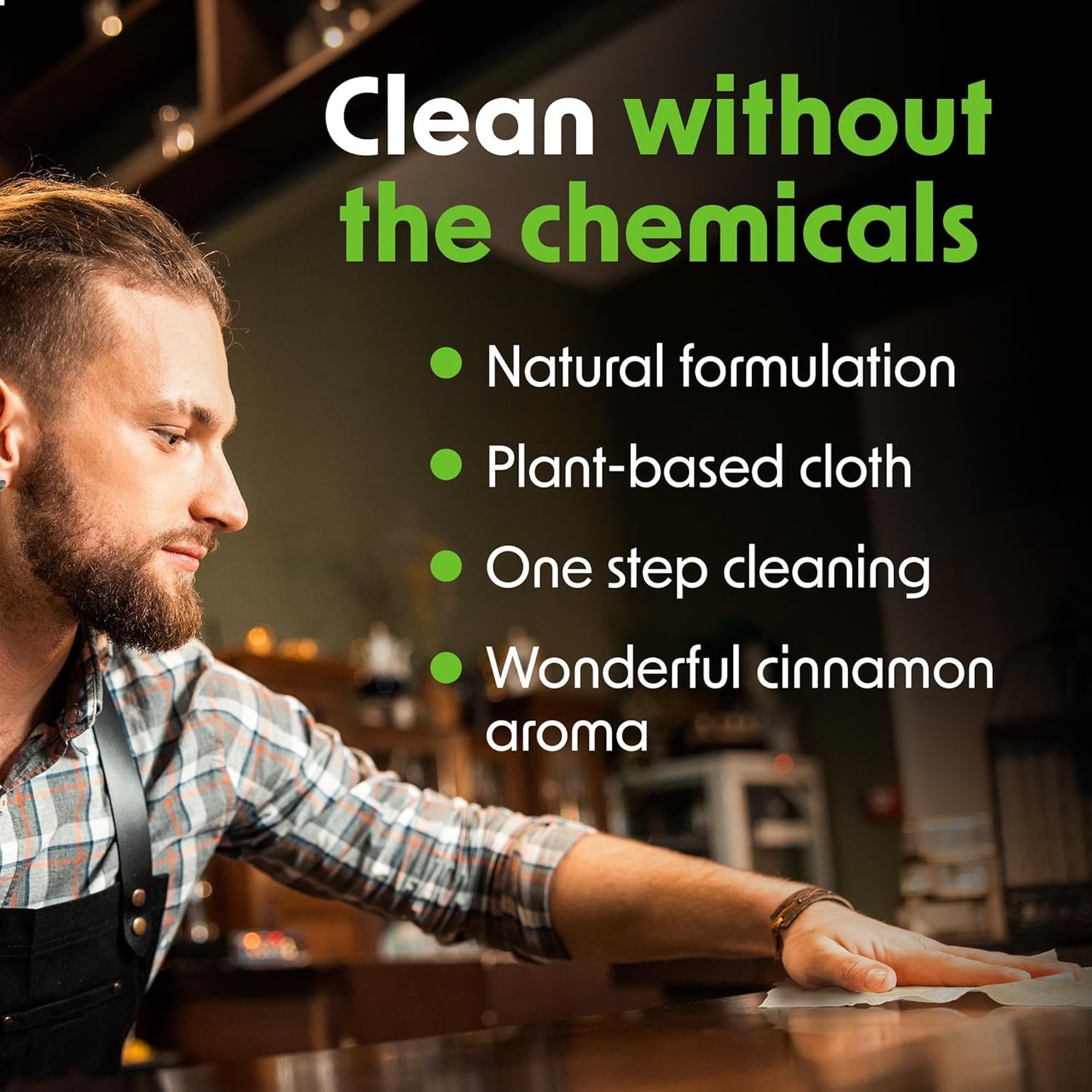 Wipex Table Bussers - Natural Table & Counter Turnover Cleaning Wipes with Vinegar, Propolis, Clove and Cinnamon Oil, 400 Count (4 Buckets, 1600 Wipes)