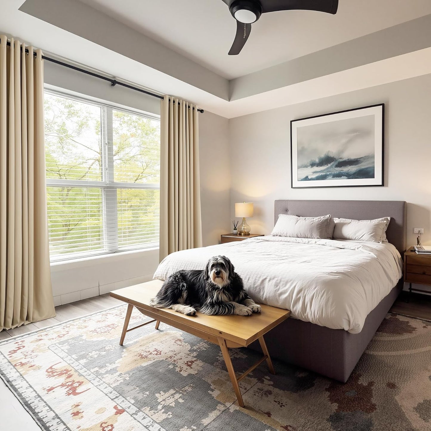 PONY DANCE Beige Window Curtains - Home Decoration Solid Window Treatments Room Darkening Thermal Insulated Blackout Draperies Panels for Living Room, 42 by 72 inches, Biscotti Beige, 1 Pair