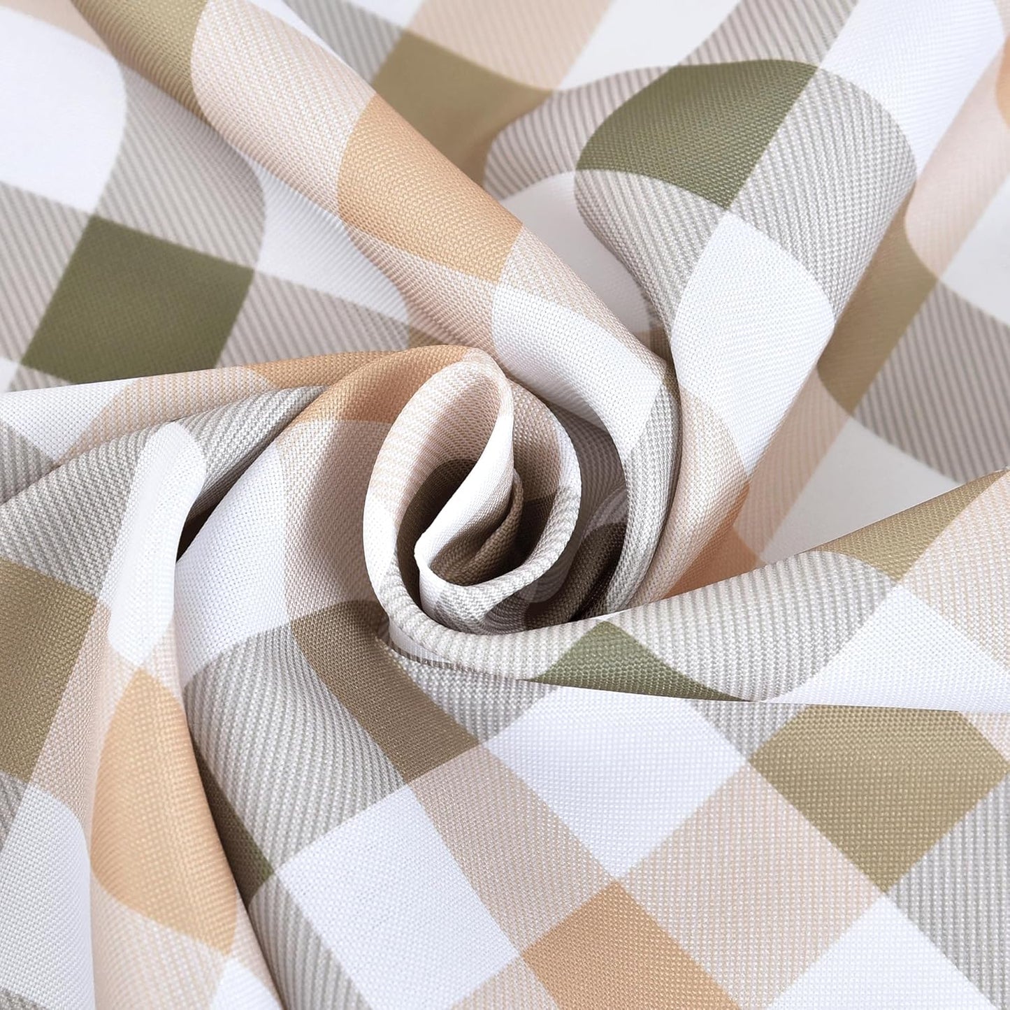 Waterproof Checkered Tablecloth Fabric - Rectangle 58x84 Inch Classic Gingham Buffalo Plaid Table Cloth for Indoor/Outdoor Use - Washable Table Cover for Kitchen, BBQs, and Parties