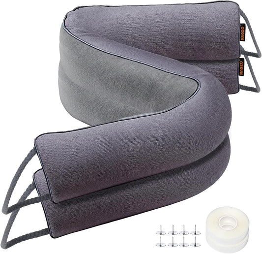 MAGZO Door Draft Stopper, 72 Inch Under Door Draft Blocker Noise Stopper, Weighted Wind Blocker Draft Guard for Bottom of Door, Gray