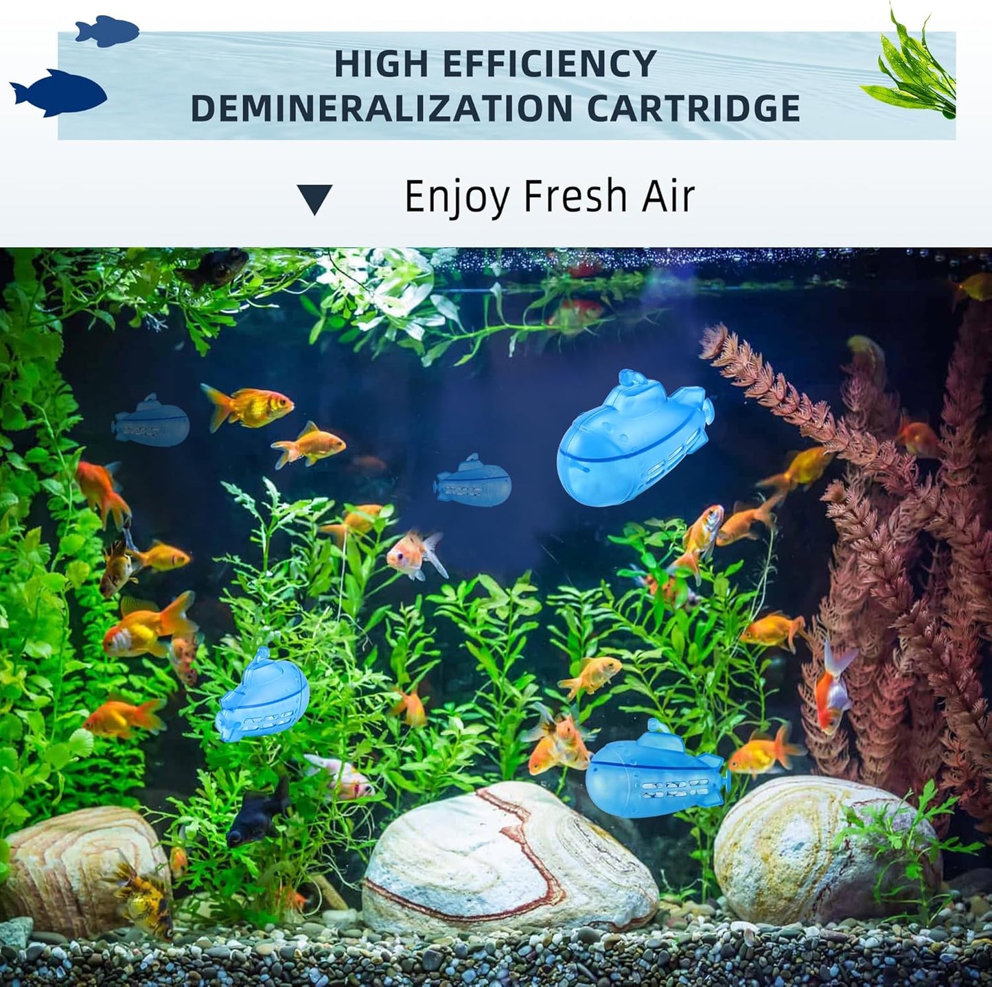 AMI PARTS Humidifier Cleaner Float Submarine for Warm&Cool Most Humidifiers and Fish Tank, Purifie Water, Soften Hard Water, Prevents Hard Water Build-Up, Universal Humidifier Tank Cleaner (6 Pack)