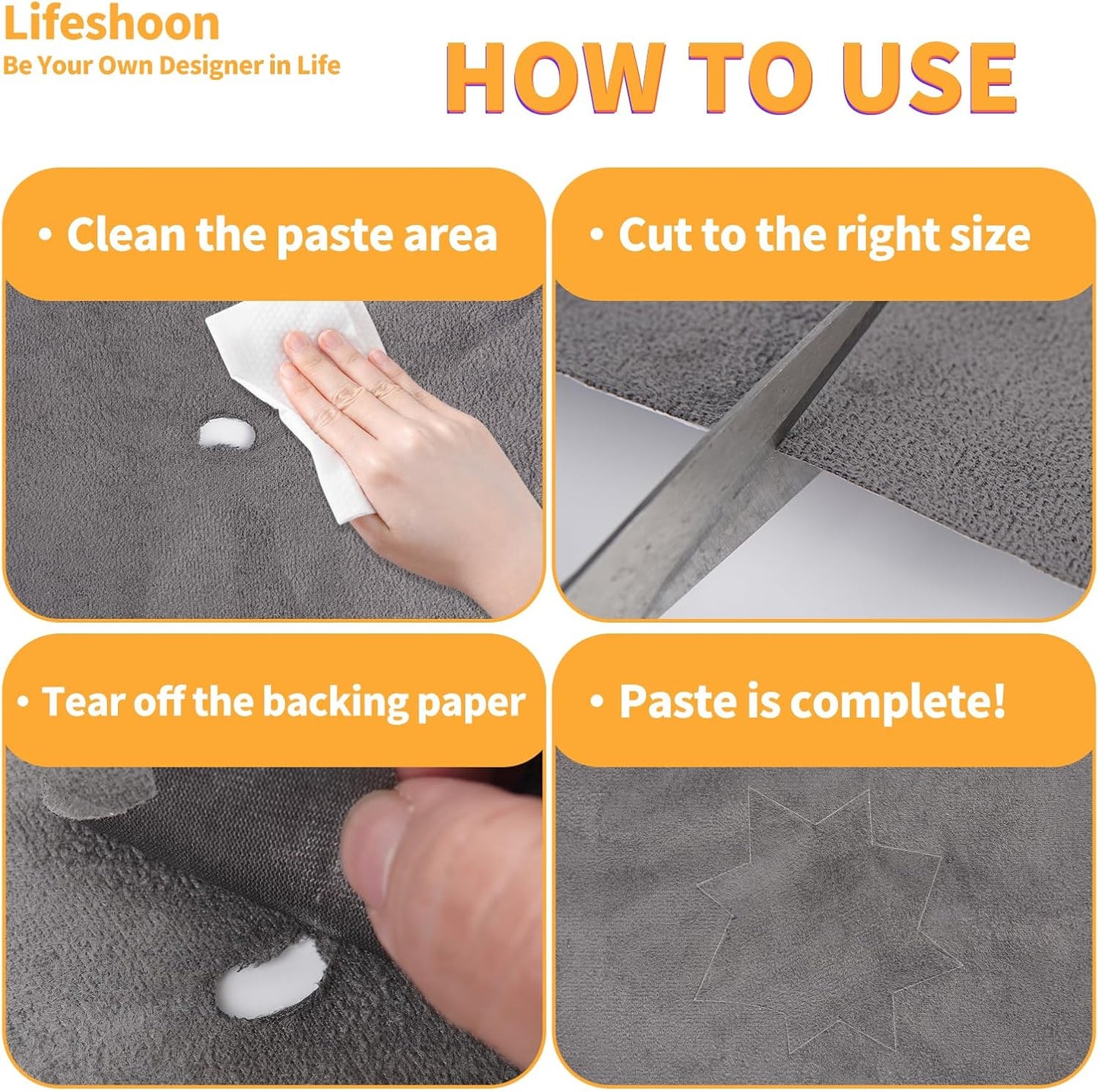 Fabric Repair Patches, 35X79 Inch Self-Adhesive Suede Patches Tape Durable, DIY Large Fabric Repair for Sofa, Couches, Furniture, Chair, Clothing （35X79 Inch, Dark Brown）