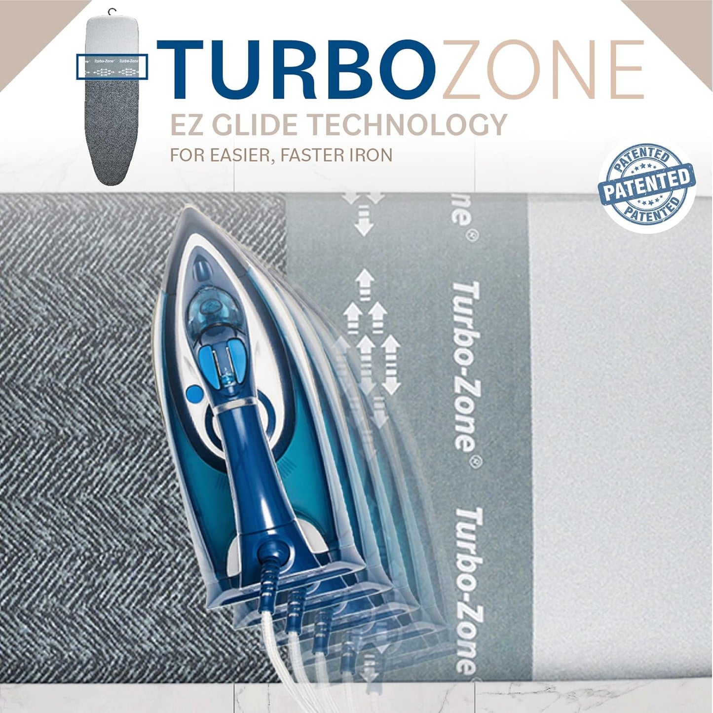 Bartnelli Smart Hanger Tabletop Ironing Board | Designed and Made in Europe with New Patent EZ Glide Technolgy, & Park Zone, European Quality and Innovation (Size-34x12)