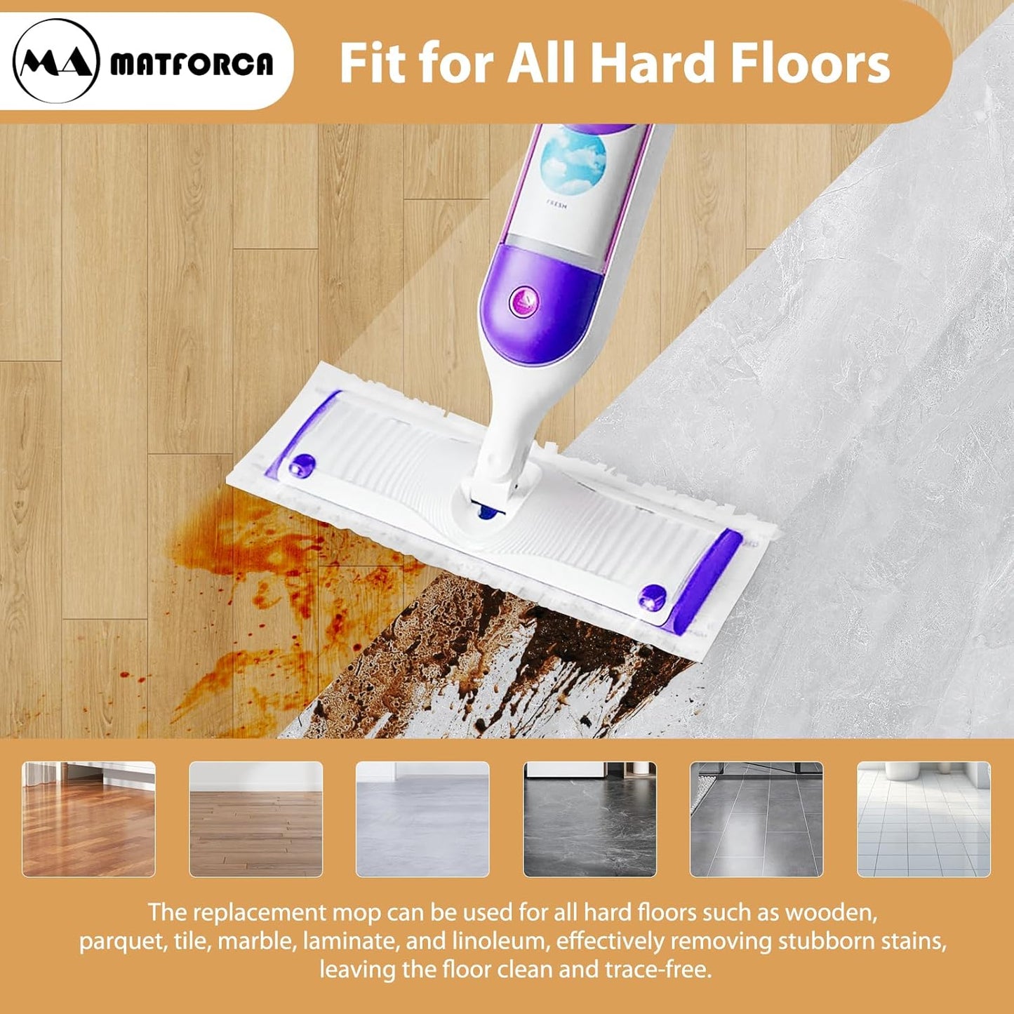 10 Pack Disposable Power Mop Pads Refilles for Swiffer PowerMop Multi-Surface Replacement Mopping Refills Pads