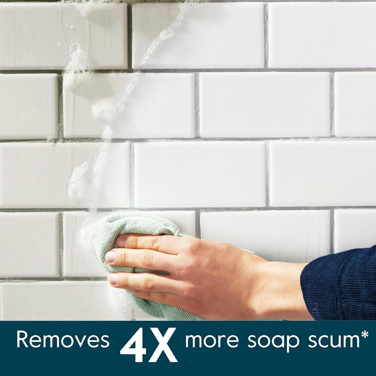 Grove Co. Tub and Tile Cleaner Refill Concentrate (2 x 1 Fl Oz) + 1 x Reusable Glass Spray Bottle (16 Oz) Plant-Based Cleaning Supplies Bundle, No Plastic Waste, Lemon & Eucalyptus Scent