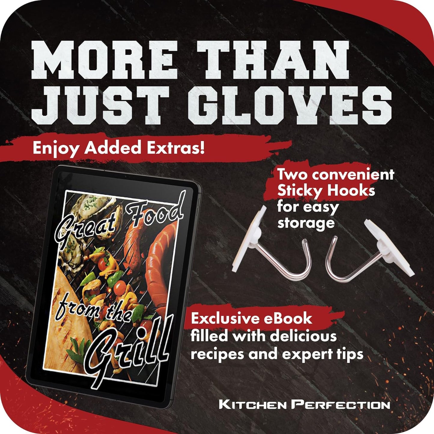 KITCHEN PERFECTION Silicone Smoker Oven Gloves For Women -Extreme Heat Resistant BBQ Gloves -Handle Hot Food Right on Your Smoker Grill Fryer|Waterproof Oven Mitts Grill Gloves |Superior Set+3 Bonuses