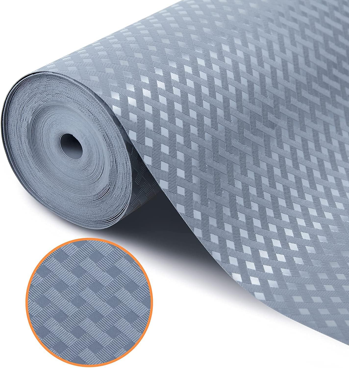 Shelf Liners for Kitchen Cabinets Non Adhesive Drawer Liner EVA Material Cupboard Mat Waterproof Refrigerator Mats Washable Fridge Liner for Cupboard and Desks Shelf Liner 11.8 x 236.2 Inches