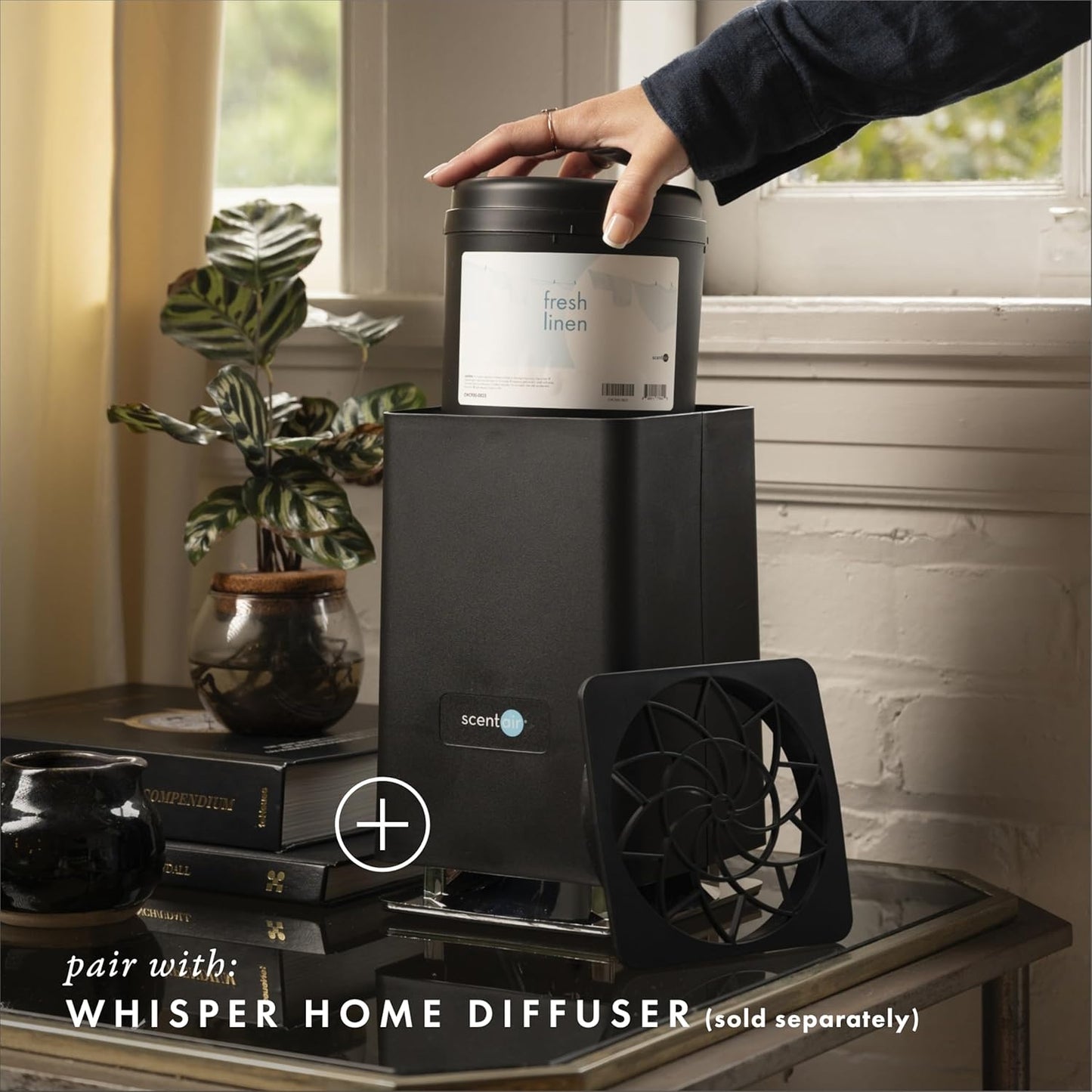 ScentAir Whisper Home Monthly Plug-in Refill, Fragrance Cartridge for Home and Office, Fresh Linen