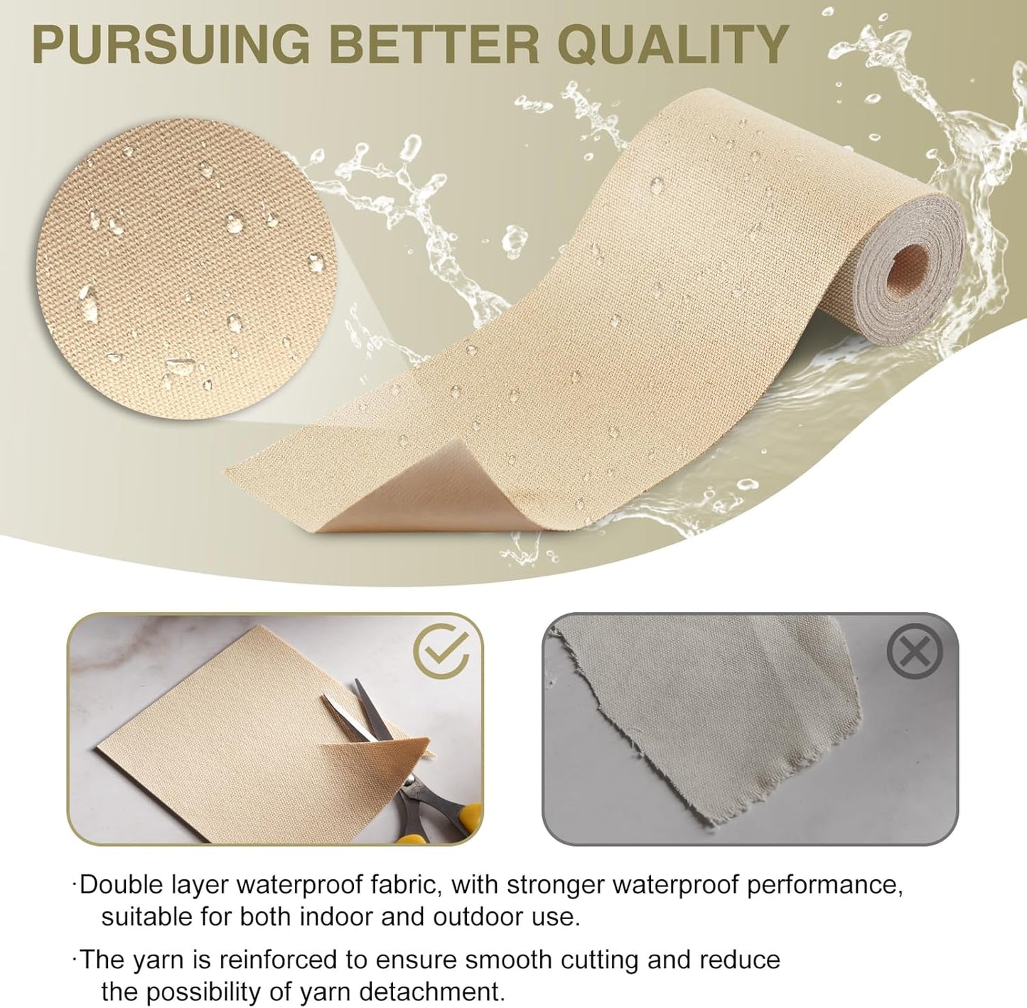 Canvas Repair Tape 4×70 Inch Waterproof Self-Adhesive Fabric Repair Patch for Repairing Boat Covers,Tents,Patio Umbrellas,Car Seats,Luggage,Sofas.(Dark Brown)