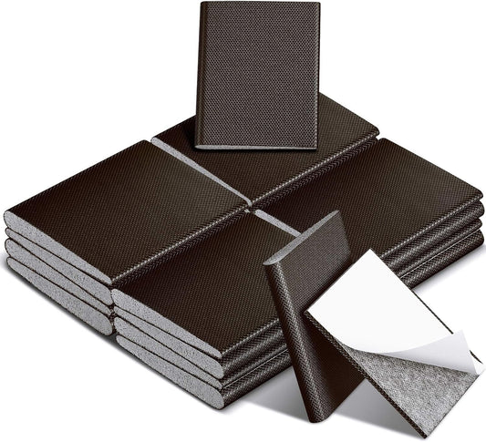 Zonon 32 Pieces Door Corner Seal Weatherstripping Exterior Door Frame Seal Draft Stopper Adhesive Corner Pads for Weather Stripping and Draft Protection (Brown)