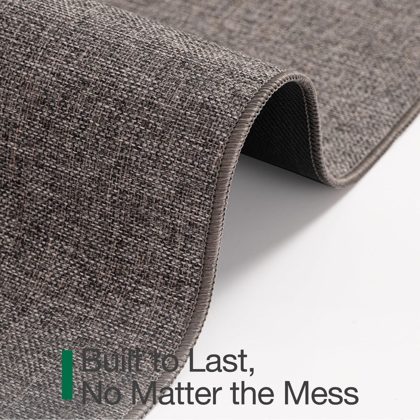 LUMI Ultra Thin Door Mat for Entryway,48"x72" Low Profile Non Slip Rubber Backing Indoor Doormat, Easy Clean Welcome Entrance Mat for Inside House, Patio, Brown