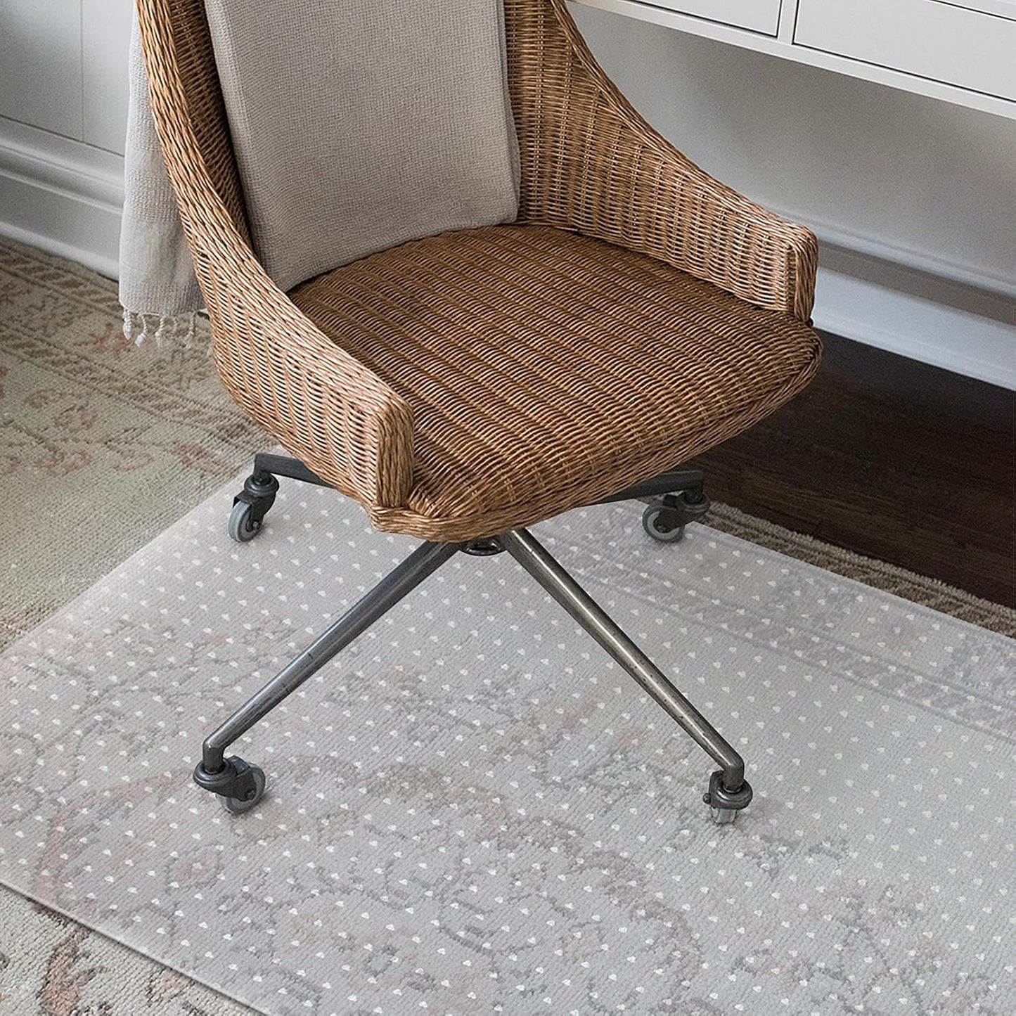 Azadx Chair Mat for Carpet 60"x 48" Large Chair Mat for Carpeted Floors, Office Chair Mat for Carpet Protector Floor Mat on Low Pile Carpets Easy Glide Rolling Plastic Desk Computer Chair Mat for Home