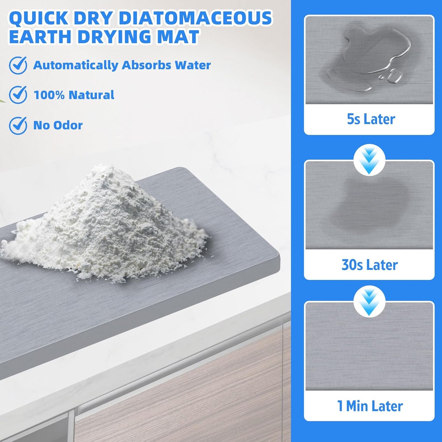 Sponge Holder for Kitchen Sink with Instant Drying Stone, Sponge Caddy, Stainless Steel Sink Caddy Organizer with Brush Holder, Dish Soap Dispenser, Kitchen Sink Accessories & Storage Rack