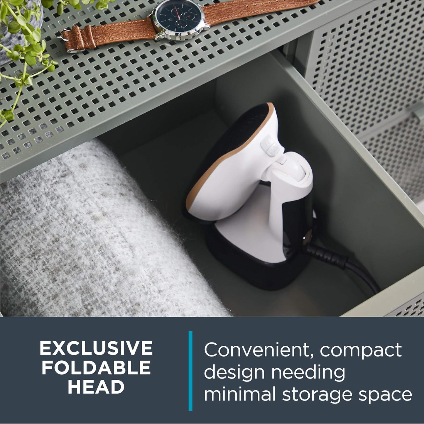 Rowenta, Steamer for Clothes, Access Steam Handheld Steamer, 15 Second Heatup, 4 Ounce Capacity, 1150 Watts, Portable, Ironing, Travel Must Have, White Clothes Steamer, DR3030