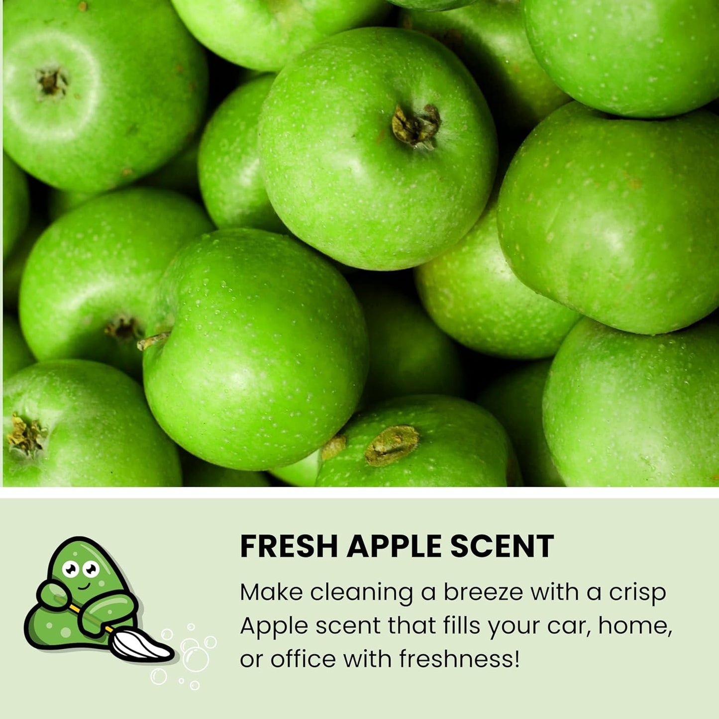 Slime Buddies Car Cleaning Gel Putty - Apple Scented Interior Detailing Tool for Cup Holders, Air Vents & Keyboard - Reusable Auto Detailing Accessories - Dust Remover Goop - Gifts for Men Women