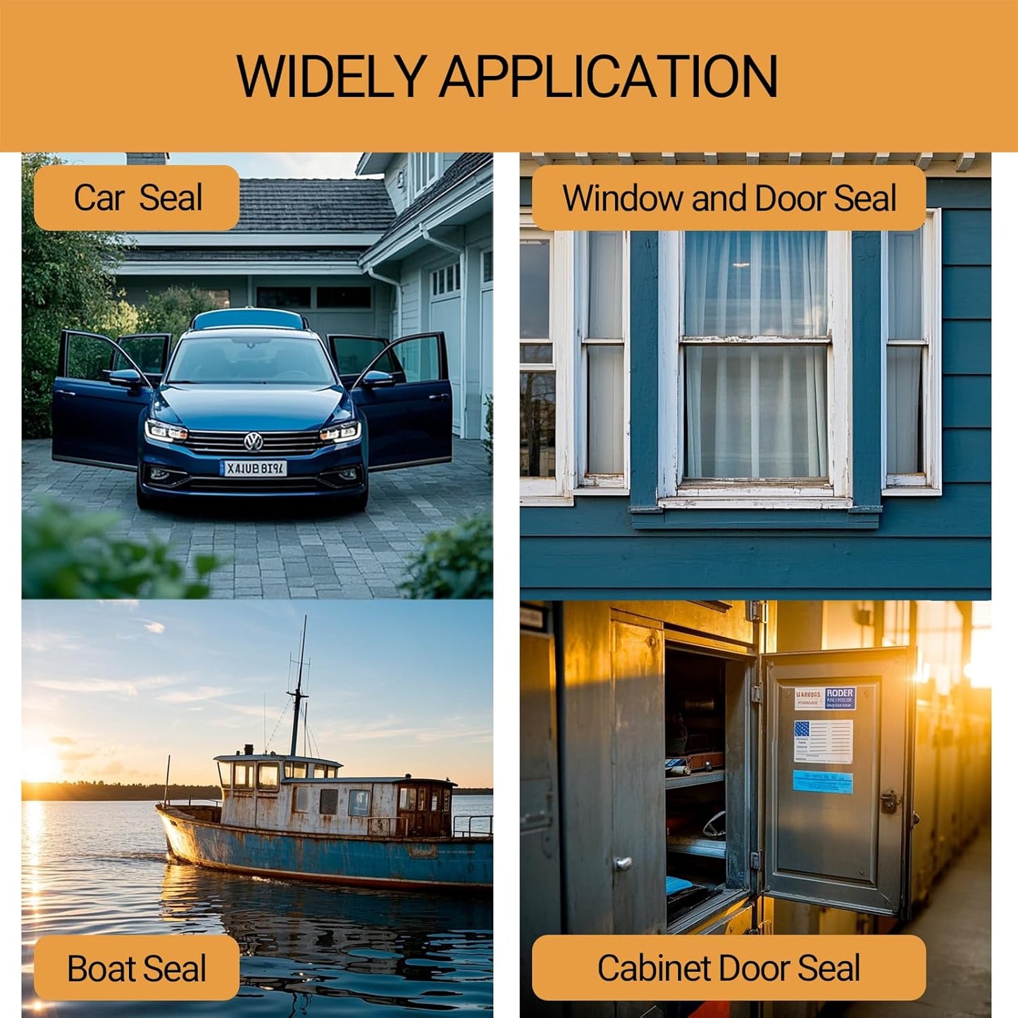 Rubber Weather Stripping, Rectangle Foam Seal Strip, Rubber Gasket for for Auto, Boat, Garage Door/Window, Machinery and More, W:0.75" x H:0.5", L:20Ft