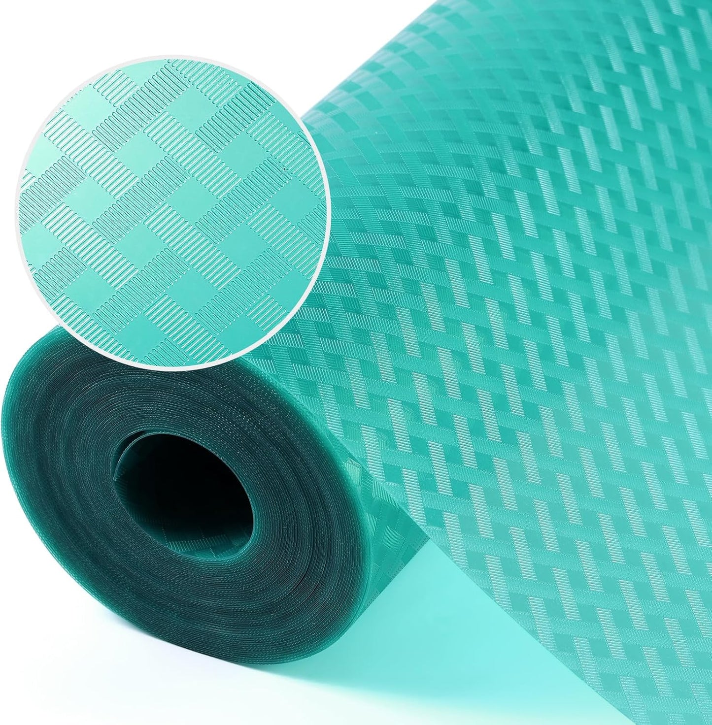 Blue Shelf Liners for Kitchen Cabinets Refrigerator Liners Waterproof & Oil-Proof Kitchen Cupboard Liner Drawer Mats EVA Material Non Adhesive Fridge Liner 11.8 x 236.2 Inches x 2 Rolls