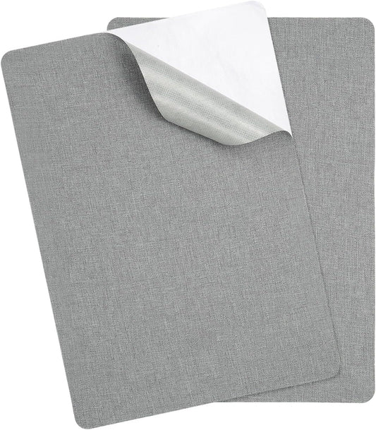PATIKIL 8x11 Inch Linen Repair Patches, 2Pcs Self-Adhesive Fabric Patch for Sofas Tote Bags Furniture Car Seats Clothes Tents, Light Blue