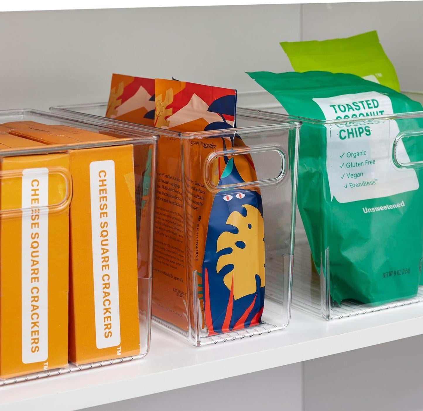 iDesign Tall Plastic Storage Bin with Handles for Fridge or Freezer - Set of 8 - Clear - Made in USA