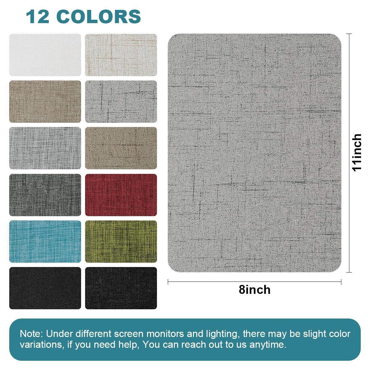 J.CARP 2Pcs Linen Repair Patches, Large Self-Adhesive Fabric Patch for Sofas, Couch, Furniture, Car Seats (8 * 11 inches-2PCS Floral Gray)