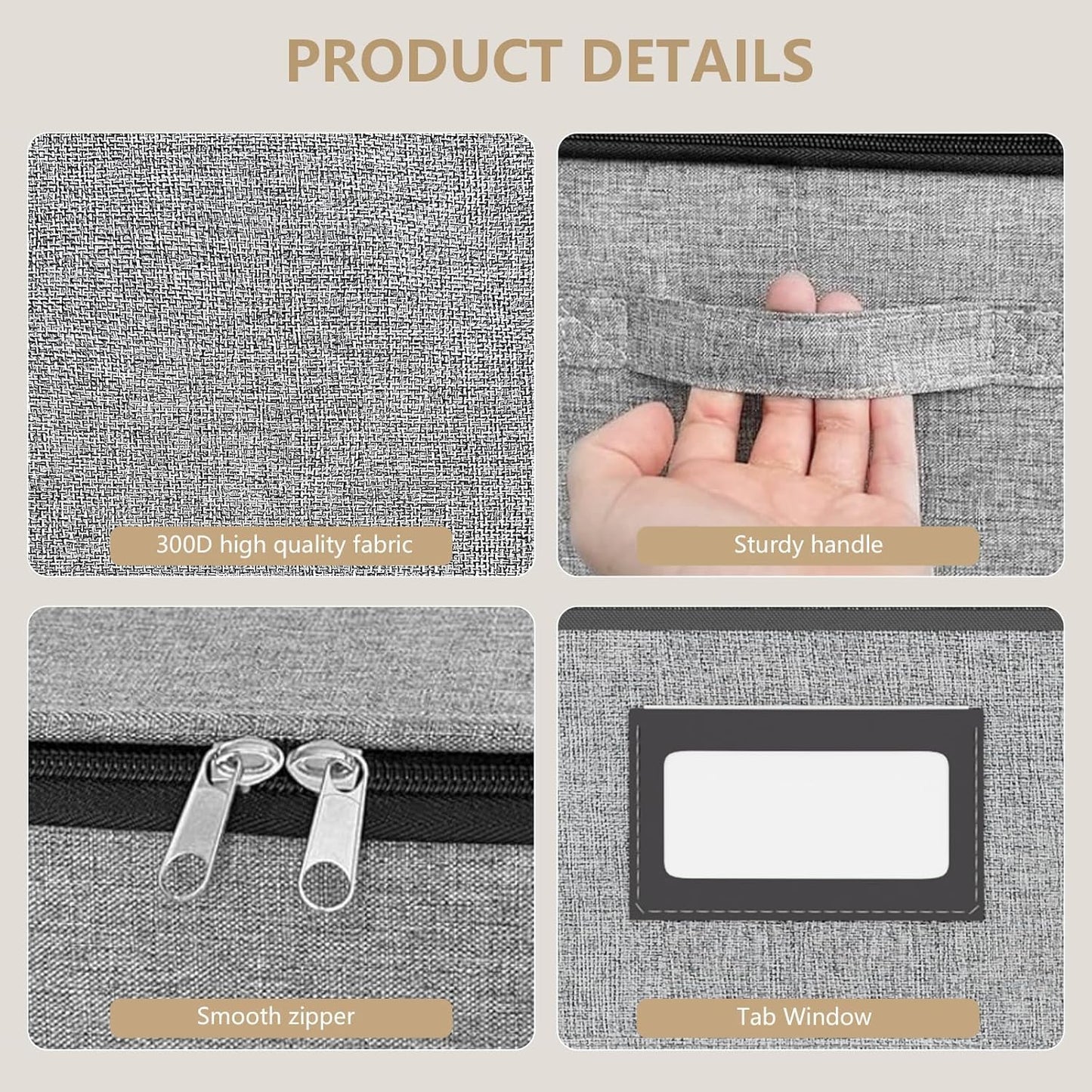 homyfort China Storage Containers (2 Pack Mug Storage Box, Grey)