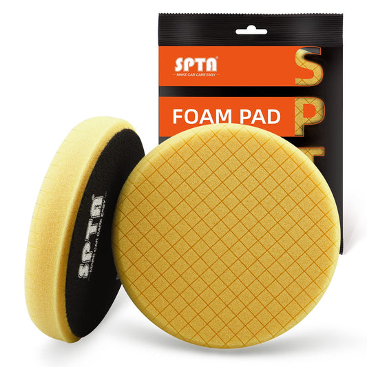 Yellow Medium Cut Pad, 1Pc 6 Inch Buffing Polishing Pads for 150mm Backing Plate Compound Buffing Sponge for Car Buffer Polisher Compounding, Polishing and Waxing -FPTSS6Y