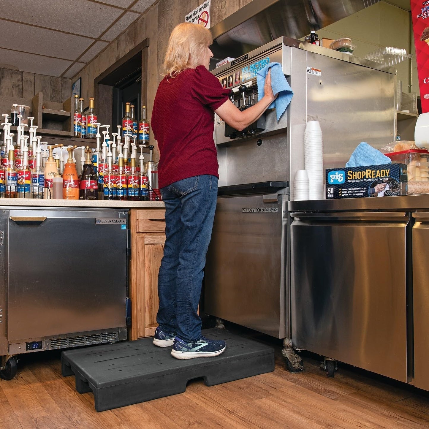 PIG ShopReady Microfiber Wipers| Durable Low-Lint Microfiber Rags | 50 per box | 12" W x 12" L | Blue | PM50808-BL