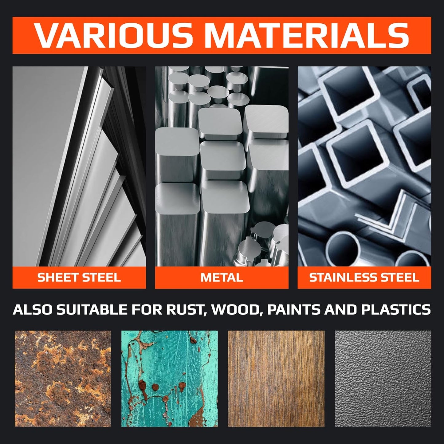 4.5 Inch Paint Stripping Disc - Rust Remover Wheel, Abrasive Discs Rust, Oxidation, Paint Remover Stripper Discs - Coarse Strip Discs 4 1/2 for Angle Grinder GRAFF 10 Packs (7/8" Arbor)