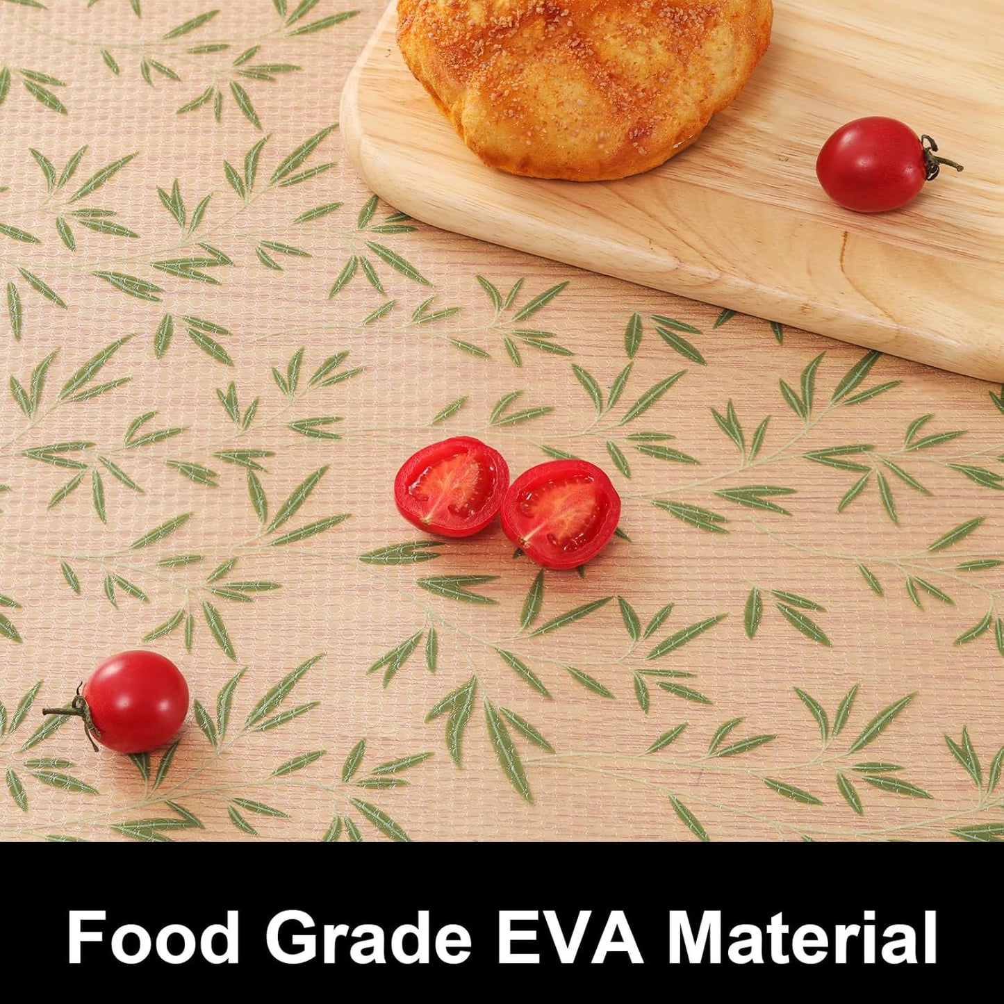 Cooyes Shelf Liners for Kitchen Cabinets Refrigerator Liners Waterproof & Oil-Proof Kitchen Cupboard Liner Drawer Mats EVA Material Non Adhesive Fridge Liner for Shelves