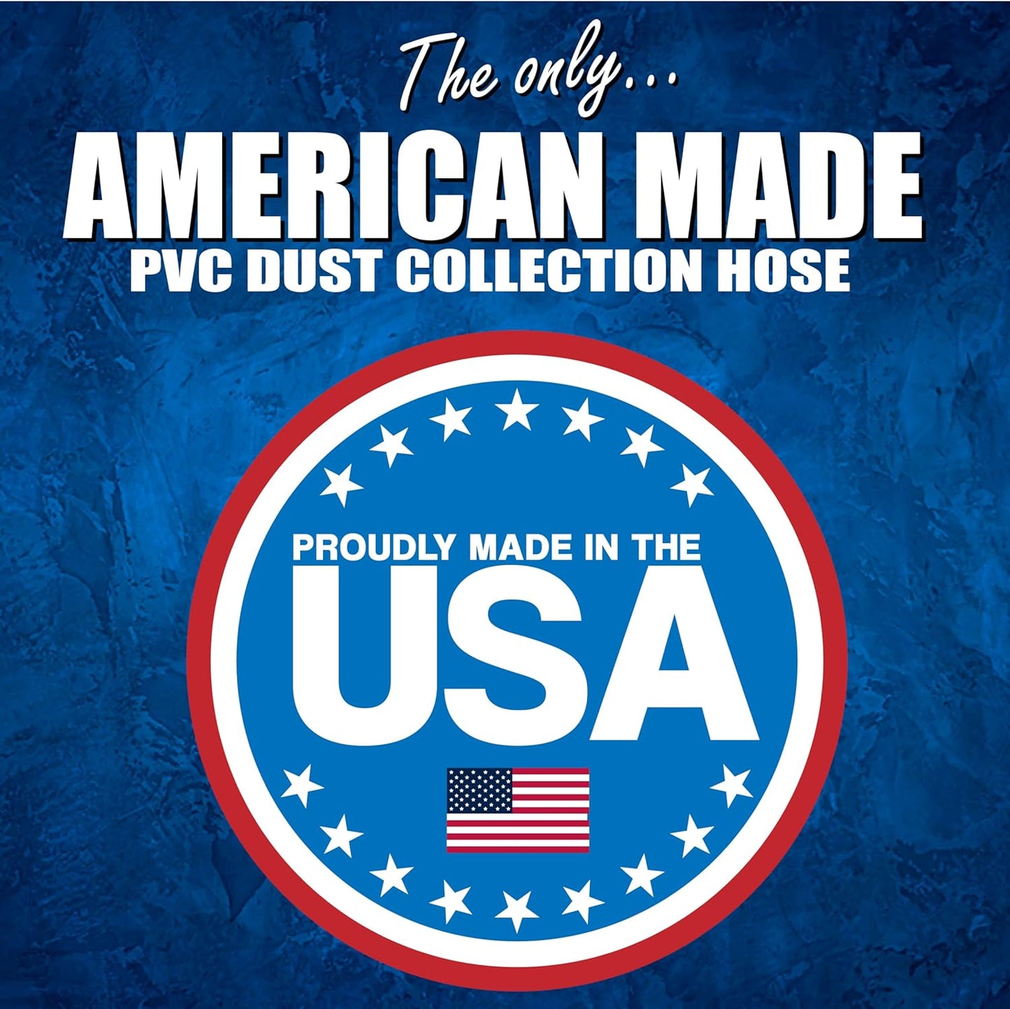 2-1/2" x 20' PVC Dust Collection Hose, Puncture Resistant, Carbon Steel Wire, Clear Flexible PVC Dust Collector Hose, Proudly Made in USA