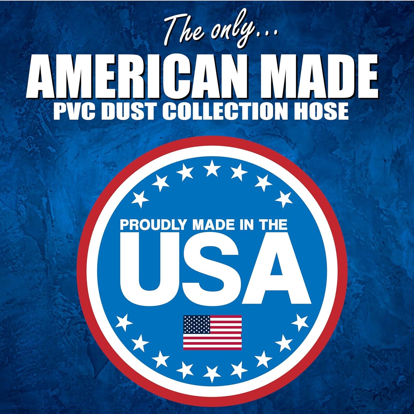 PVC Dust Collection Hose w/4 Thumbscrew Clamps, Puncture Resistant, Carbon Steel Wire, Clear Flexible PVC Dust Collector Hose, Proudly Made in USA (4" x 20')