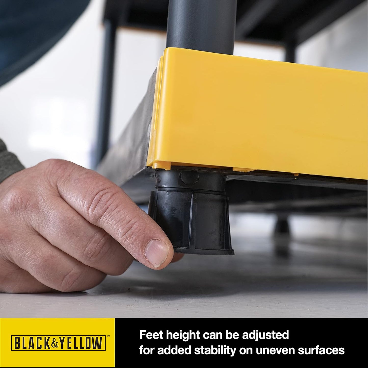 CX Black & Yellow®, Shelving Unit and Heavy Duty Storage Containers, Extremely Durable® (Shelf + 27 Gallon Container (8-Pack)