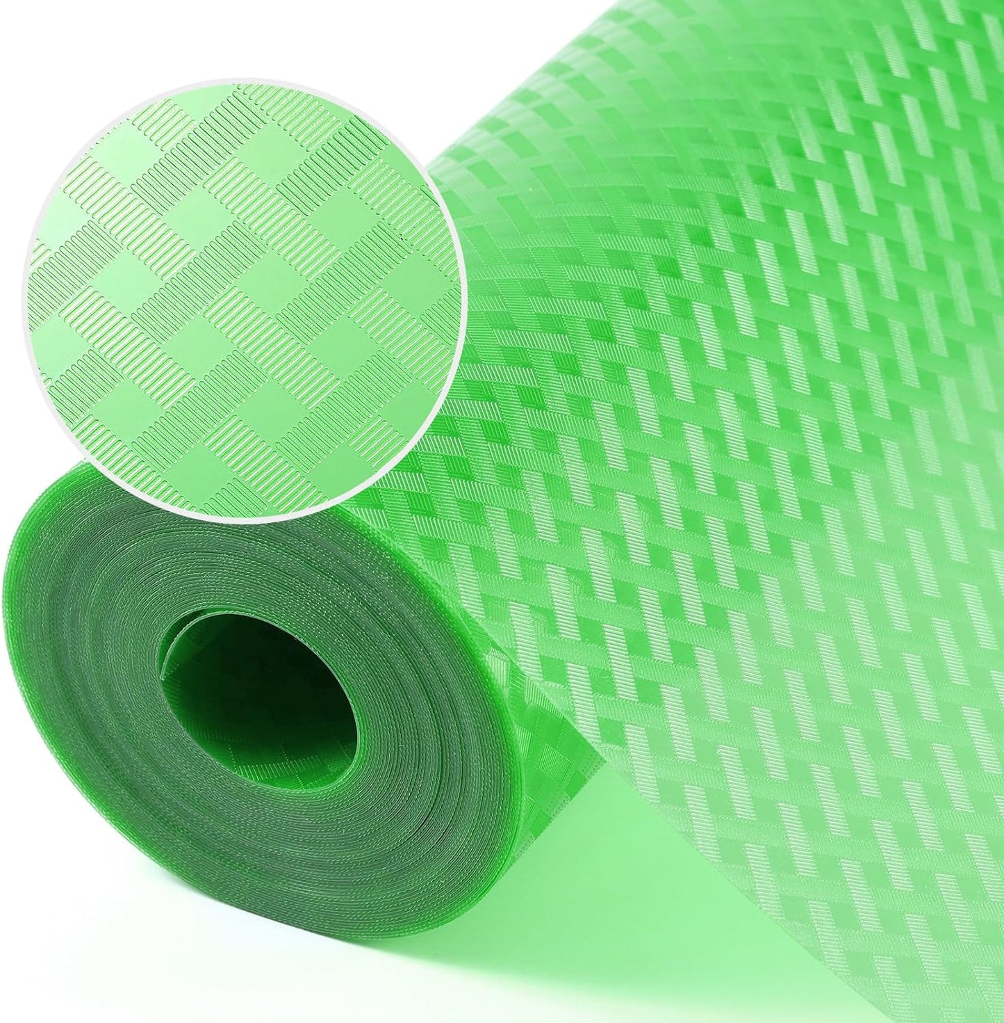 Fridge Liner Shelf Liners for Kitchen Cabinet Refrigerator Liners Waterproof & Oil-Proof Kitchen Cupboard Liner Non Adhesive Drawer Mats EVA Material for Shelves -Green 11.8 x 59 Inches