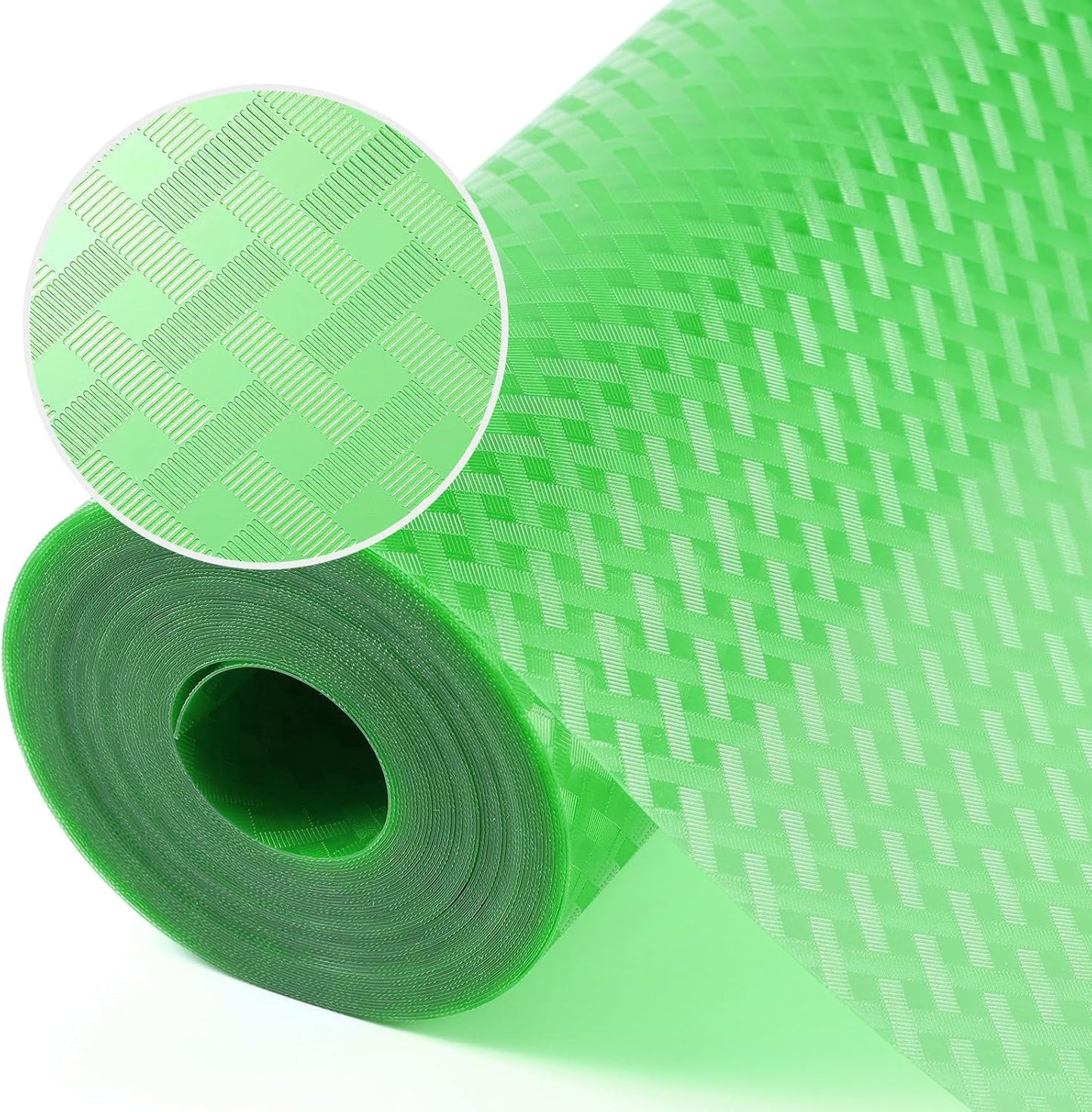 Green Fridge Liner Shelf Liners for Kitchen Cabinet Refrigerator Liners Waterproof & Oil-Proof Kitchen Cupboard Liner Non Adhesive Drawer Mats EVA Material for Shelves 11.8 x 393.7 Inches