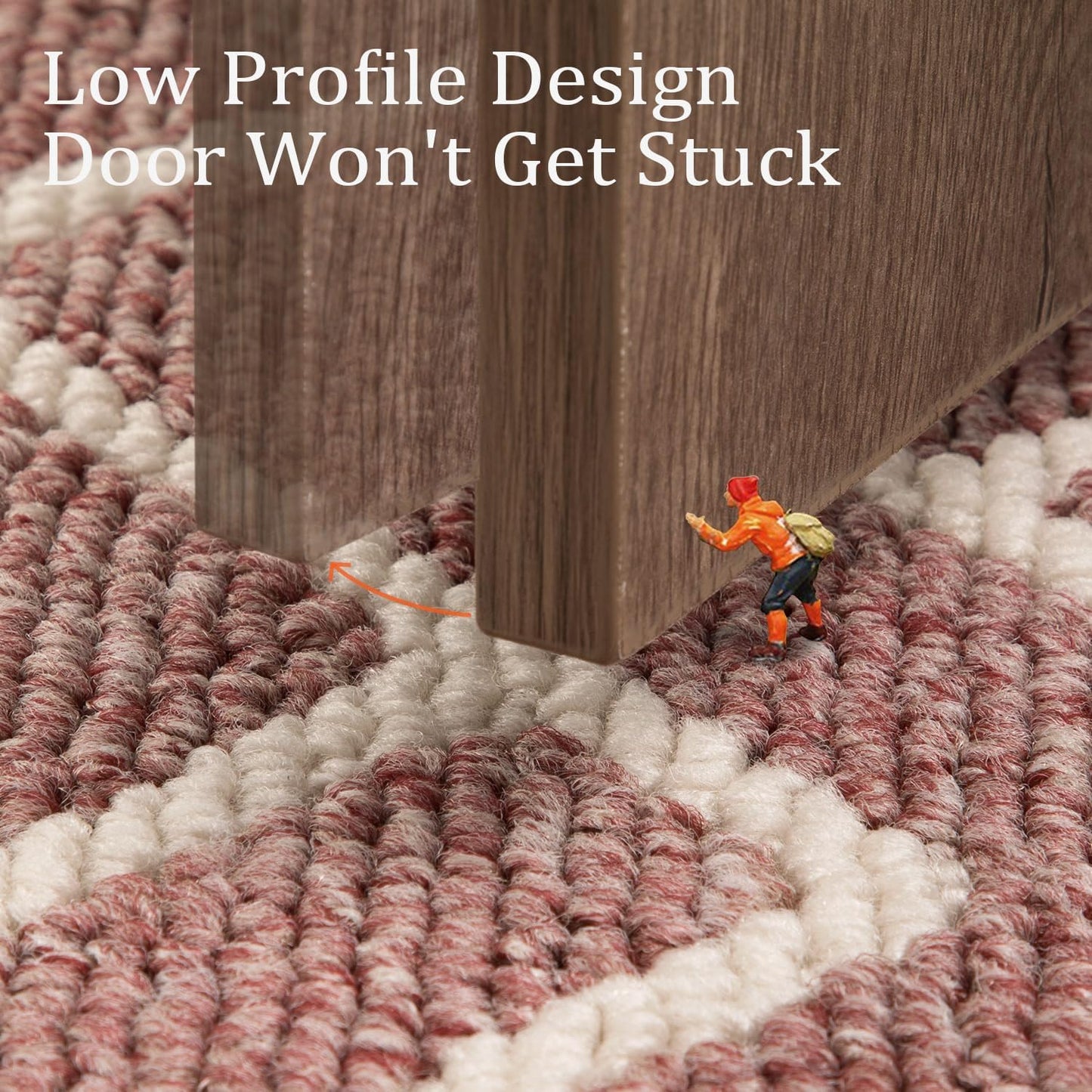 hicorfe Indoor Doormat,Front Back Door Mat Rubber Backing Non Slip Door Mats 36"x59" Absorbent Resist Dirt Entrance Doormat Inside Floor Mats for Entryway Washable Low-Profile(Light Pink)